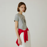 SITP5265 Pomeranian Short Sleeve T-Shirt_Melange gray