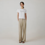 SITP5266 Minimal Font Short Sleeve T-Shirt_White