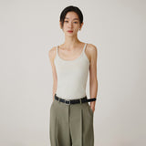 SITP5269 Comfort V-Neck Sleeveless Top_Greige