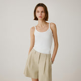 SITP5269 Comfort V-Neck Sleeveless Top_Ivory