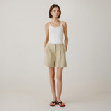 SITP5269 Comfort V-Neck Sleeveless Top_Ivory