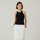 SITP5271 Basic Round Neck Crop Tank Top_Black