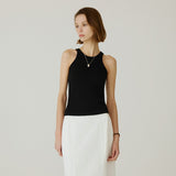SITP5271 Basic Round Neck Crop Tank Top_Black