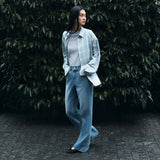 SITP5273 KUWAMURA Lier Check Shirt_Sky blue