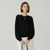 SITP5274 V-Neck Batwing Comfort T-Shirt_Black