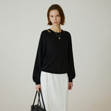 SITP5274 V-Neck Batwing Comfort T-Shirt_Black