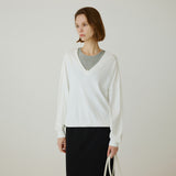 SITP5274 V-neck Batwing Comfort T-shirt_Ivory