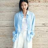 SITP5277 Fresh Stripe Shirt_Sky Blue
