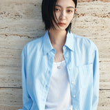 SITP5277 Fresh Stripe Shirt_Sky Blue