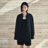 SITP5278 Soft sheer Summer Shirt_Black