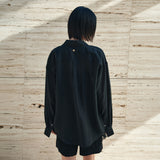 SITP5278 Soft sheer Summer Shirt_Black