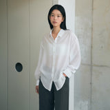 SITP5278 Soft sheer Summer Shirt_White