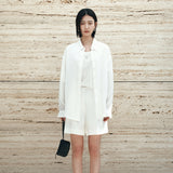 SITP5278 Soft sheer Summer Shirt_White