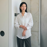 SITP5278 Soft sheer Summer Shirt_White