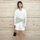 SITP5278 Soft sheer Summer Shirt_White