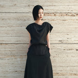 SITP5280 Fluid Cowl Blouse_Black