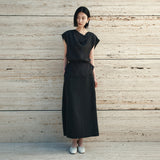 SITP5280 Fluid Cowl Blouse_Black