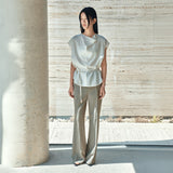 SITP5280 Fluid Cowl Blouse_Cream