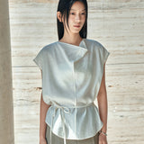 SITP5280 Fluid Cowl Blouse_Cream
