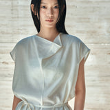 SITP5280 Fluid Cowl Blouse_Cream
