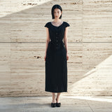 SITP5281 Cap Sleeve Wrinkle Blouse_Black