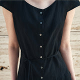 SITP5281 Cap Sleeve Wrinkle Blouse_Black