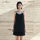 SITP5282 Lace Silky Slip Top_Black