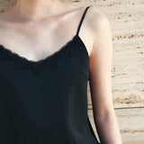 SITP5282 Lace Silky Slip Top_Black