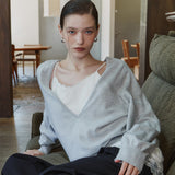 SITP5282 Lace Silky Slip Top_White