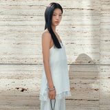 SITP5282 Lace Silky Slip Top_White