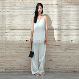 SITP5282 Lace Silky Slip Top_White