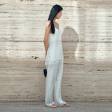 SITP5282 Lace Silky Slip Top_White