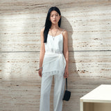 SITP5282 Lace Silky Slip Top_White