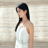 SITP5282 Lace Silky Slip Top_White