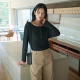 SITP5283 Sheer Henley Neck T-Shirt_Black
