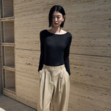 SITP5285 Sheer Rib Boat Neck T-Shirt_Black