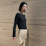 SITP5285 Sheer Rib Boat Neck T-Shirt_Black