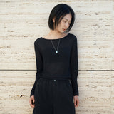 SITP5285 Sheer Rib Boat Neck T-Shirt_Black