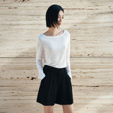 SITP5285 Sheer Rib Boat Neck T-Shirt_White