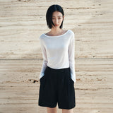 SITP5285 Sheer Rib Boat Neck T-Shirt_White