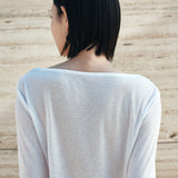 SITP5285 Sheer Rib Boat Neck T-Shirt_White
