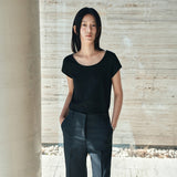 SITP5286 Cap Sleeve Slim T-Shirt_Black