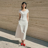 SITP5286 Cap Sleeve Slim T-Shirt_White