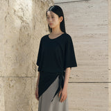 SITP5287 U-Neck Relaxed T-Shirt_Black