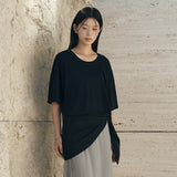 SITP5287 U-Neck Relaxed T-Shirt_Black