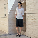 SITP5287 U-Neck Relaxed T-Shirt_Ivory