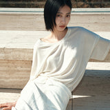 SITP5287 U-Neck Relaxed T-Shirt_Ivory