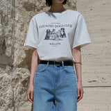 SITP5296 COUNTRY DOGS CLUB T-Shirt_White