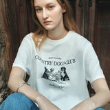 SITP5296 COUNTRY DOGS CLUB T-Shirt_White