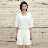SITP5302 U-Neck Stripe T-Shirt_White